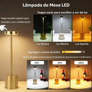 Luminária De Mesa 3 Em 1  - Abajur Recarregável