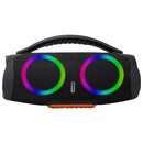 Caixa de som Bluetooth Portátil Com Led RGB 22cm Portátil FM USB TWS 10Wx2 Para Praia, Festa ou Viagem