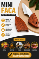 Mini Faca de Aço Inox com Bainha Protetora – Compacta para Frutas, Camping, Pesca, Churrasco e Piquenique
