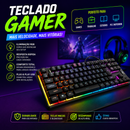 Teclado Gamer RGB USB com Iluminação LED Colorida – Alta Performance, Resposta Rápida para PC e Notebook