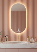 Espelho de parede, oval com LED