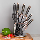 Conjunto de Facas de Cozinha Luxo 8 Peças com Suporte Giratório – Kit Premium Elegante e Super Afiado