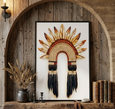Quadro Escultural Cocar Ancestral - Edição Exclusiva Casa Supri - Quadro Cocar Canvas