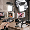 Kit Youtuber Completo Tripé + Ring Light LED + Microfone | Suporte para Celular para Vídeos, Vlog, Live e TikTok