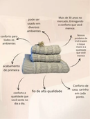 Kit Peseira Tricot Trança Premium para Cama Queen e King + 2 Capas de Almofada Decorativas