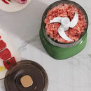 Mini Processador de Alimentos Elétrico 350ml Recarregável USB com Lâminas em Aço Inox para Alho, Cebola e Temperos