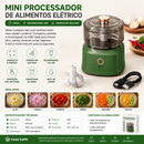 Mini Processador de Alimentos Elétrico 350ml Recarregável USB com Lâminas em Aço Inox para Alho, Cebola e Temperos