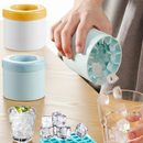 Forma de Cubos de Gelo em Silicone Redonda com balde