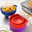 Pipoqueira de Silicone para Micro-ondas Retrátil - Pipoca Saudável Sem Óleo BPA Free