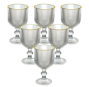 Jogo de 6 Taças de Vidro Cameratta 390ml com Borda Dourada – Elegância e Sofisticação para Sua Mesa