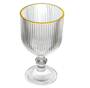 Jogo de 6 Taças de Vidro Cameratta 390ml com Borda Dourada – Elegância e Sofisticação para Sua Mesa