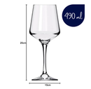 Kit com 02 Taças de Vinho Brunello 490ml