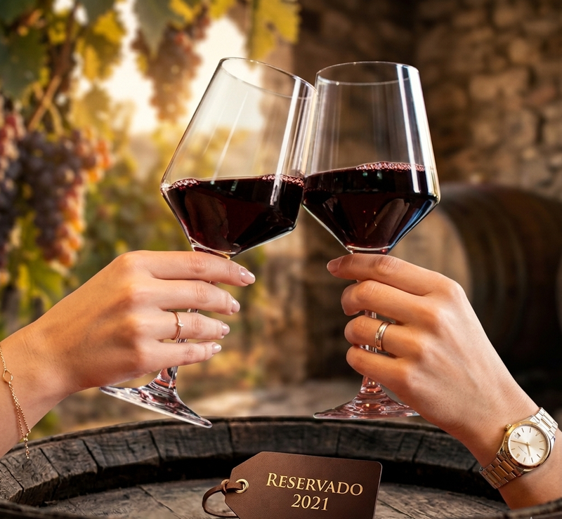 Kit com 02 Taças de Vinho Brunello 490ml