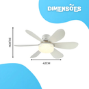 Ventilador De Teto Inteligente Com Luz LED 30W e Controle Remoto