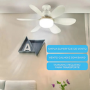 Ventilador De Teto Inteligente Com Luz LED 30W e Controle Remoto