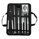 Kit Churrasco Profissional 9 Peças em Aço Inox com Estojo Organizador | Casa Supri