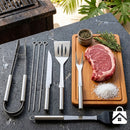 Kit Churrasco Profissional 9 Peças em Aço Inox com Estojo Organizador | Casa Supri