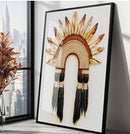 Quadro Escultural Cocar Ancestral - Edição Exclusiva Casa Supri - Quadro Cocar Canvas