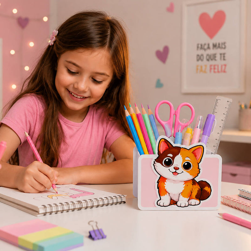Organizador de Mesa Gatinha