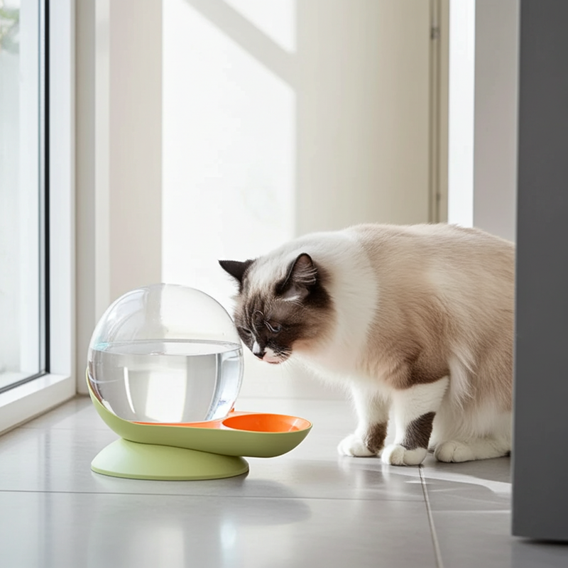 Bebedouro automático para cães e gatos em formato de caracol