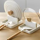 kit com 02 Descansos de Panela Multifuncional com Suporte para Tampas e Talheres