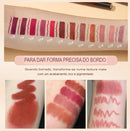 Batom Caneta Matte Nude Longa Duração Lipliner Lápis à prova  D'água Delineador de Lábios Contorno Sexy