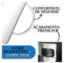Jarra de Vidro com Tampa Inox – Elegância e Praticidade para Água, Sucos e Mesa Posta Sofisticada