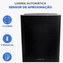 Lixeira sensor automática banheiro e cozinha lixo inteligente cor Preto