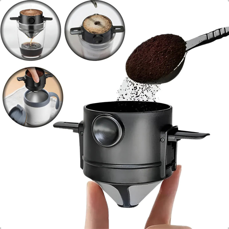 Mini Coador De Café Mini Filtro Individual Inox