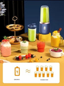 Mini Liquidificador Portátil Elétrico 400ml com 6 Lâminas Recarregável USB para Sucos, Shakes e Vitaminas