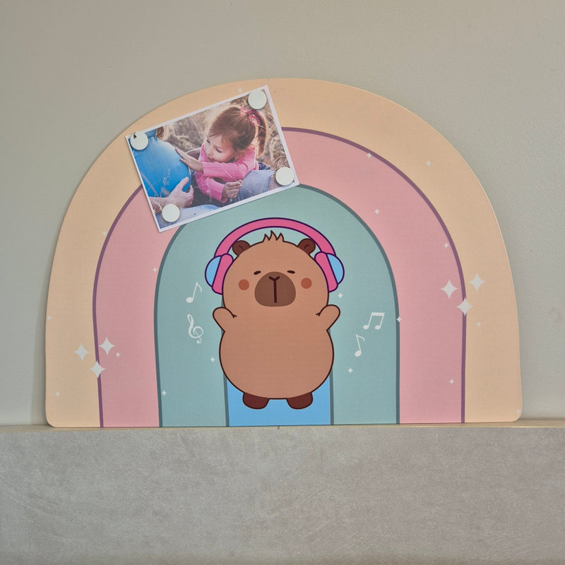 Painel para fotos arco-íris capivara 35x50cm