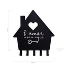 Porta chaves e cartas "O amor mora aqui"