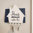 Porta chaves e cartas "Deus abençoe"