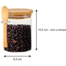 Kit 6 Potes Herméticos de Vidro com Tampa de Bambu 250ml