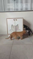 Banheiro Oculto para Gatos 3 em 1 com Toca, Organizador e Móvel Decorativo em MDF