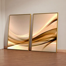 Quadro Decorativo - Telas Abstrato Moderno Linhas e Curvas 3D em Canvas