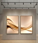 Quadro Decorativo - Telas Abstrato Moderno Linhas e Curvas 3D em Canvas