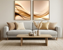 Quadro Decorativo - Telas Abstrato Moderno Linhas e Curvas 3D em Canvas