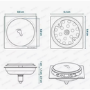 Ralo Click 10x10 Preto Fosco Inteligente Popup Anti-Odor para Banheiro