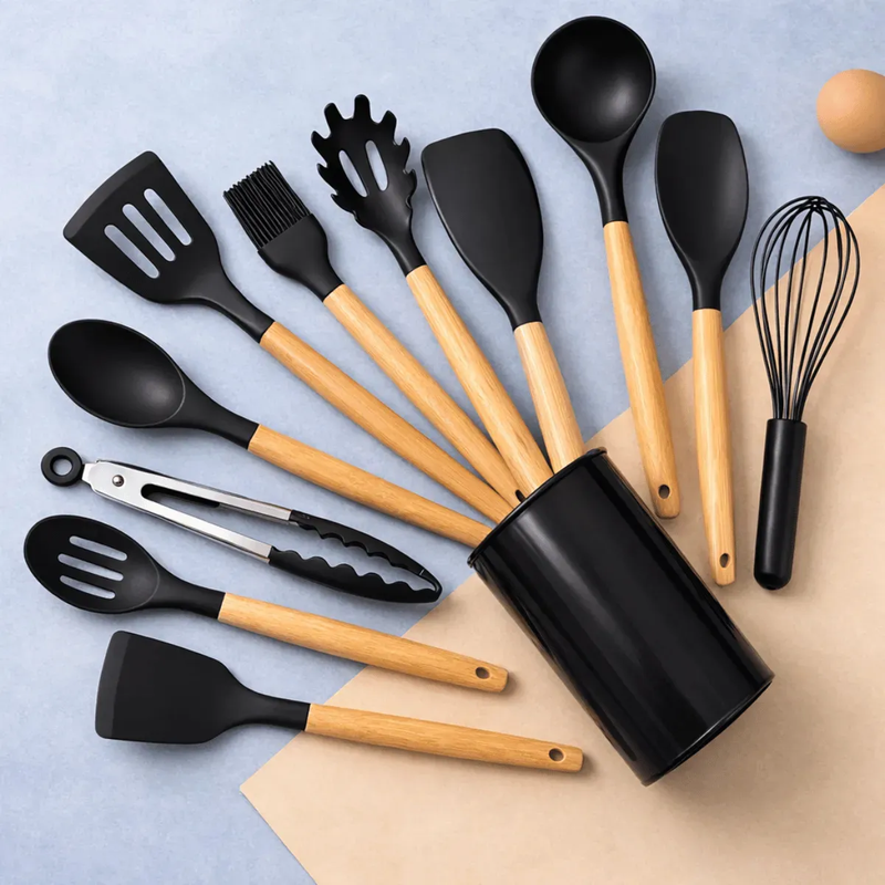 Talheres em silicone - Conjunto Completo 12 Peças